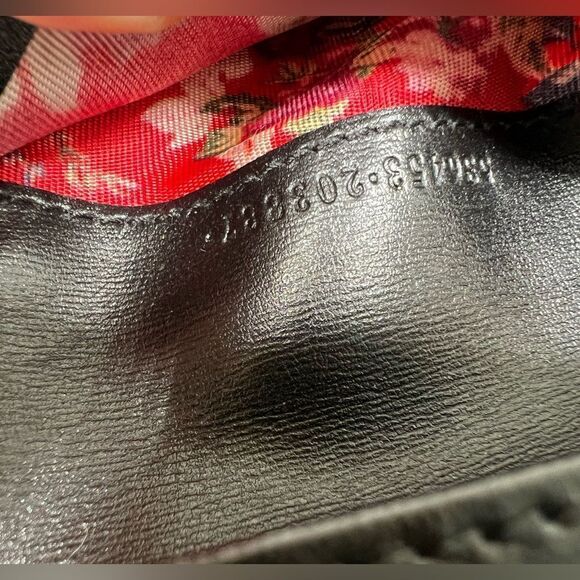 GUCCI GG Marmont Bifold Wallet quilted sherry line black leather without box - Picture 8 of 11